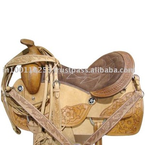 Proveedores indios de material de cuero de sillín de caballo occidental con árbol de plástico - Product Image 2