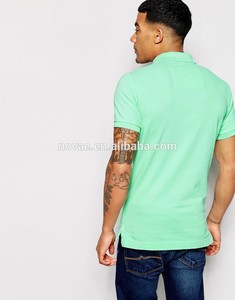 Un Color de piqué de algodón de <span class=keywords><strong>manga</strong></span> <span class=keywords><strong>corta</strong></span> para <span class=keywords><strong>hombre</strong></span> Slim Fit camisa de Polo - Product Image 2