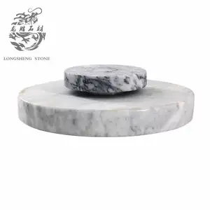 Natural Marble Wedding Cake Stand Beautiful New Design Round Lazy Susan For Dining And Baking Eco-Friendly Tableware Tool