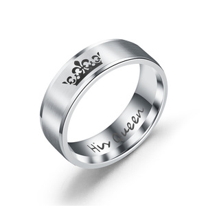 Anelli Promessa per Coppie, Anelli Sportivi Economici Personalizzati, Anello <span class=keywords><strong>Re</strong></span> e Regina - Product Image 3