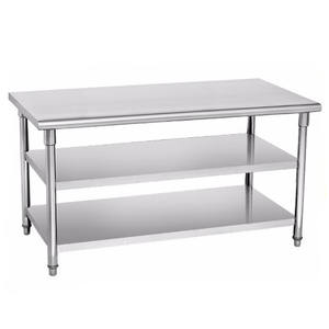 304 201 En Acier Inoxydable De <span class=keywords><strong>Cuisine</strong></span> Commerciale <span class=keywords><strong>Travail</strong></span> de Préparation Des Aliments Table Avec Sous <span class=keywords><strong>Plan</strong></span> - Product Image 1