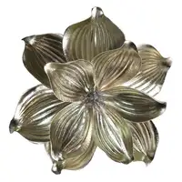 Silber realistische Magnolien dekoration mit Clip und Feder großhandel dekorative handgemachte Weihnachts magnolie