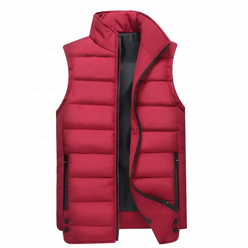 men padded company uniform work puffer vest with custom logo