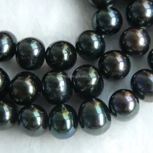 Free shipping wholesale natural stone 7-8mm black pearl gemstone beads for jewelry making