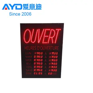 Time Hours Working LED Open Sign, LED Advertising Screen LED Display Panel