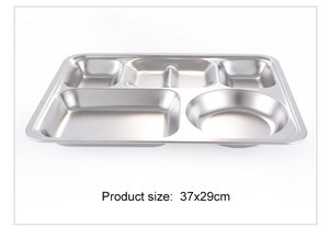 Dernière conception <span class=keywords><strong>hybride</strong></span> rectangle forme en acier inoxydable plateau de la restauration rapide pour un usage scolaire - Product Image 4