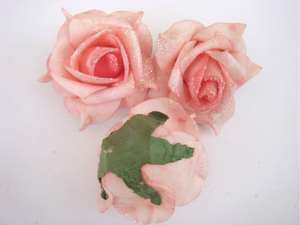 PE artificiale Glitter rosa Fiore <span class=keywords><strong>Testa</strong></span> in Rosa Per Diy Corona di Fiori Bouquet di Fiori - Product Image 5