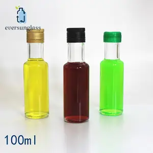 100ml hot sale Food Grade Oil Sauce Bottle Cooking Oil Glass Bottles With Aluminum Cap