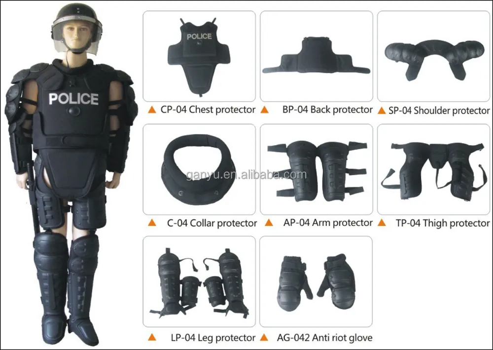 Estilo antiguo policía armadura traje antidisturbios con precio más competitivo
