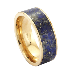 <span class=keywords><strong>Anello</strong></span> in Oro Massiccio <span class=keywords><strong>con</strong></span> <span class=keywords><strong>Lapislazzuli</strong></span> Naturale Incastonato per Uomo di SZ Cheng Jewelers - Product Image 1