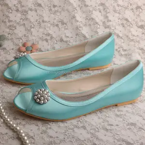 (23 Colors)Mint Green <strong>Ladies</strong> Beautiful Flat <strong>Shoes</strong> <strong>UK</strong> - Product Image 1
