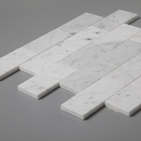 Carrelage en Marbre Blanc poli Carrare Brique Mosaïque pour Mur et Sol