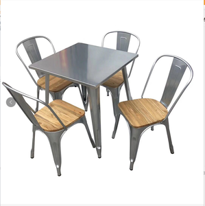 Chaise de café empilable en métal, acier industriel, salle d'attente, salle à manger, côté vintage, cadre de jardin, rétro, <span class=keywords><strong>restaurant</strong></span>, salle à manger, meubles en fer - Product Image 5
