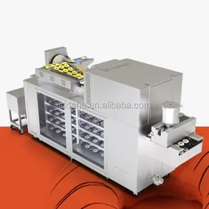 Commercial donut production line fully automatic yeast-raised doughnut electric fryer mini yeast donut maker glazing equipment
