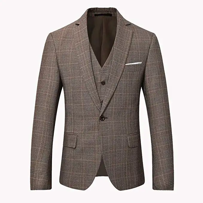 Fashion (Jacket+Pants+Vest) Men Suits Business Formal Suit for man with Pants Tuxedo Suits slim fit for Men