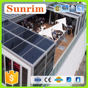 Moderne style en alliage <span class=keywords><strong>d</strong></span>'aluminium cadre en verre maisons utilisé véranda - Product Image 1