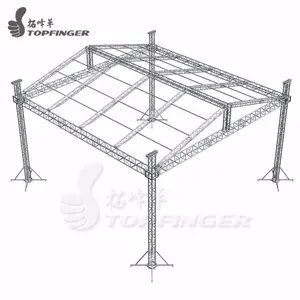 Barato precio cuadrado sonido estructura ligero techo altavoz etapa telón de fondo iluminación de aluminio Sistema de celosía