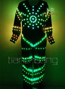 LED Luminoso/Brillantes Trajes de Baile/Trajes Para Hombre EL Fría LED Party Clothes Con Soporte Para Gafas Diseño personalizado - Product Image 1