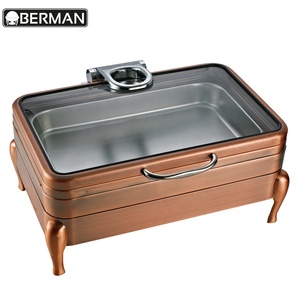 Türkei kommerzielle Küchen ausstattung langlebige Bain Marie Food Display wärmer Hotpot Kupfer Messing Buffet Hotel verwendet Chafing Dishes - Product Image 5