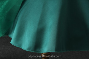 2024 nouveaux modèles <span class=keywords><strong>de</strong></span> robes <span class=keywords><strong>de</strong></span> <span class=keywords><strong>cocktail</strong></span> en satin élégantes au genou pour enfants fil vert 2-10 ans filles robes d'été en coton - Product Image 6