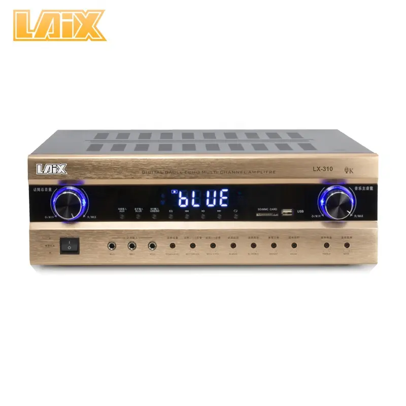 Laix-AMPLIFICADOR DE LX-310 para conciertos, dispositivo multisistema de 2 canales, transmisor de Audio de alta potencia