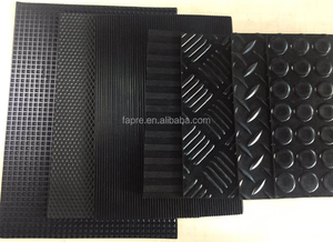 버스 차고 고무 지면을 위한 반대로 미끄러짐 다이아몬드 검수원 주자 버드나무 잎 고무 매트 - Product Image 5