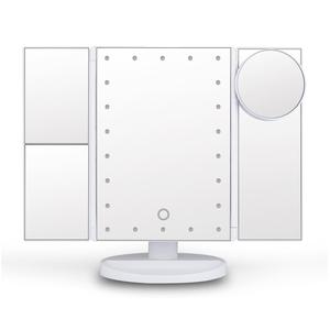 Lighted Makeup <strong>Mirror</strong> Trifold Vanity <strong>Mirror</strong> with 22 LED <strong>Lights</strong> with 2X/3X/10X Magnification Touch Screen Dimming <strong>Light</strong> <strong>Mirror</strong> - Product Image 1