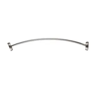 Popular Bathroom Metal Steel Adjustable Shower Curve Curtain Rod
