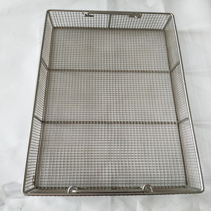 Cesta de malla de alambre de acero inoxidable plegable Cesta de almacenamiento de limpieza de piezas y herramientas plegables de metal - Product Image 3