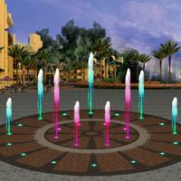 Fontaine rectangulaire attrayante pour enfants, à jet d'eau sur sol sec, idéale pour parcs, centres commerciaux, jardins, hôtels, places publiques