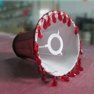 Chụp Đèn Đính Cườm <span class=keywords><strong>Fringe</strong></span>, Mini Red Bảng Đèn Shades Bán Buôn - Product Image 2