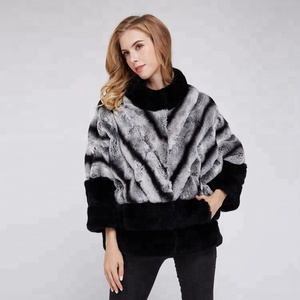 Inverno Popolare Giacca Cincillà Rex Del Coniglio <span class=keywords><strong>Cappotto</strong></span> di Pelliccia per Le Donne - Product Image 2