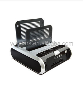 Station d'accueil pour disque dur double baie USB 3.0 avec concentrateur et lecteur de carte, vitesse de données jusqu'à 5 Gbps - Product Image 1