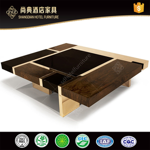 โต๊ะกาแฟไม้สไตล์โมเดิร์นพร้อมฐานโลหะ - Product Image 5