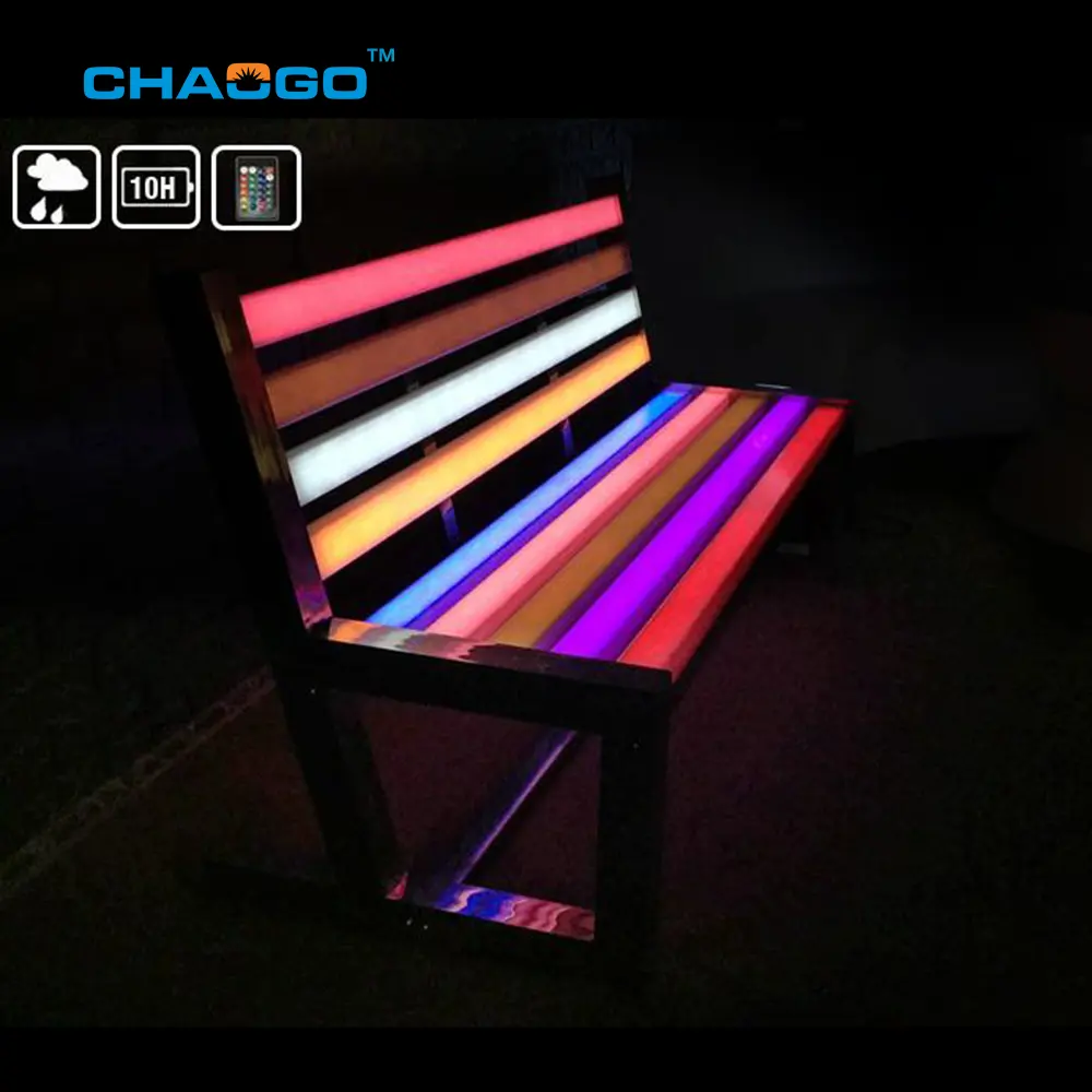 1 jeu de lumières led rgb, socle avec télécommande pour changer de couleur, lampe en plastique, pour jardin et patio