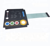 Botón en relieve caliente, etiqueta del panel de control del panel frontal de PCB, teclas táctiles etiqueta gráfica de superposición adhesiva 3M pegatinas para mascotas