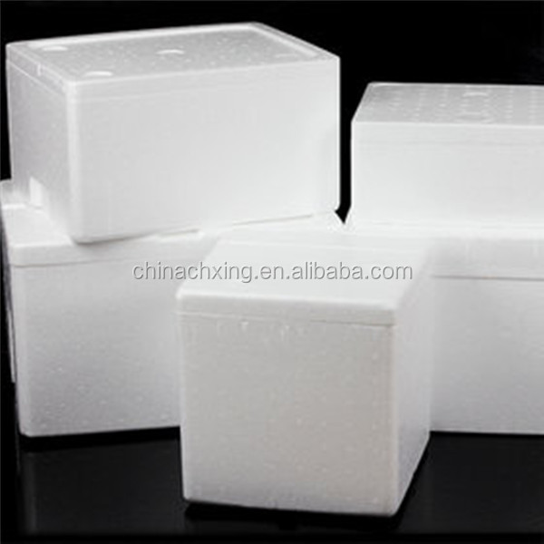 styrofoam box with dry ice