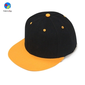 Haixing customize Flat Bill plain Snap back white Snapback hats - Product Image 4