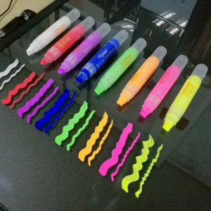 Linkyoオレンジリキッドチョークマーカーリキッドチョークマーカーペン、消去可能なインクとリバーシブルグロー、ダークシャーピーマーカー - Product Image 2