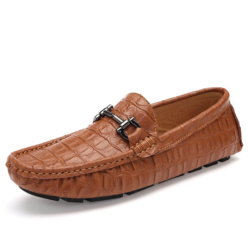 Comfortable Leather Men's Loafer Shoes for Casual Driving