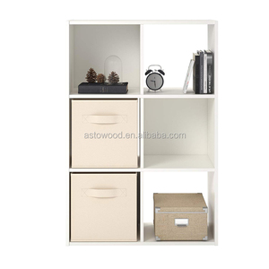 Modern <strong>Black</strong> 6-Cube <strong>Book</strong> Organizer Home Office General Use Storage <strong>Shelf</strong> for Apartment Workshop Warehouse Panel Wood Style - Product Image 6