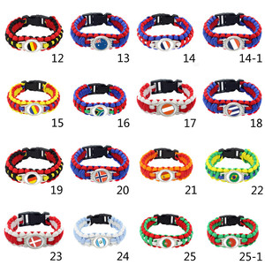 Personnalisé à la main Corde nationale D'afrique Du Sud drapeau bracelet paracorde - Product Image 3