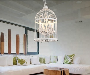 Lampadario a Gabbia per Ristorante, Illuminazione <span class=keywords><strong>Vintage</strong></span> in Cristallo, Lampadari Cozee, Lampada a Sospensione per Hotel, <span class=keywords><strong>Plafoniera</strong></span> CZ2510/4 - Product Image 3