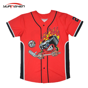 Al por mayor por encargo cualquier <span class=keywords><strong>edad</strong></span> y color slim fit button up béisbol sublimación camiseta - Product Image 3