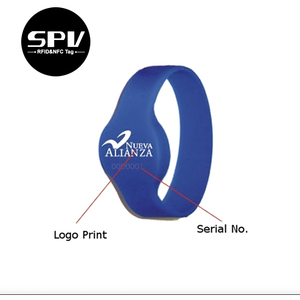 Bán buôn tùy chỉnh cửa kiểm soát truy cập Silicone <span class=keywords><strong>NFC</strong></span> 125Khz EM4200 tái sử dụng trẻ em ID RFID ban nhạc cổ tay cho vui chơi giải trí công viên nước - Product Image 3