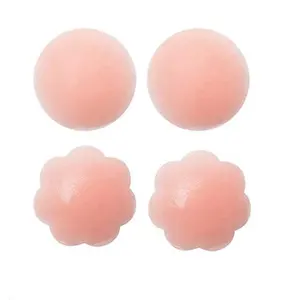 Coussinets de soutien-gorge adhésifs invisibles, 2 pièces, rose, personnalisé, pétales de poitrine, en Silicone, réutilisables, imperméables, couvre-mamelon pour femmes