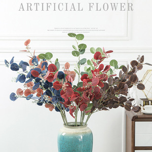Tallos de <span class=keywords><strong>eucalipto</strong></span> artificiales Anfamily (plástico) y hojas (SEDA) con semillas para decoraciones de bodas y fiestas en casa - Product Image 5