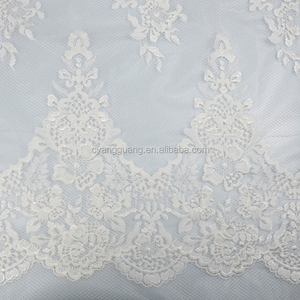 Colore bianco e pizzo tipo di prodotto 3D ricamo pizzo tessuto 3D fiore per abito da sposa o tessuti per la casa - Product Image 4