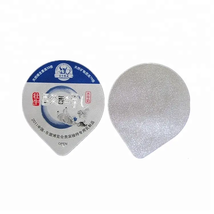 In Nổi Precut Nhôm Foil Lids/Rolls Sản Xuất Tại Trung Quốc Cho Đồ Uống & Bao Bì Thực Phẩm