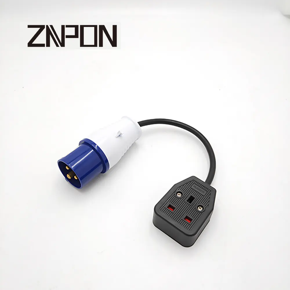 16A to 13A 250V hook up adapter